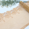 23cm Gold Lace Trim Manufacturer – Embroidered Tulle Lace with Metallic Thread for Bridal & Dress