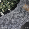 European Court Floral Embroidery Lace Trim – 3 Classic Color Options (21–21.5cm Width)