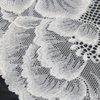 Rose Floral Stretch Lace Trim – 24cm Elastic Lace (Black / White)