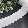White Eyelet Cotton Lace Trim with Floral Embroidery – 8cm Wide