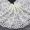 Peony Floral Stretch Lace Trim – Elastic Lace 17cm / 17.5cm (White & Black)