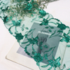 Luxury Floral Lace Trim Manufacturer – Green Tulle Lace with Gold Embroidery for Dress & Bridal (23cm)