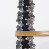 Embroidery Lace Trim – Black Mesh with Metallic Thread Guipure Embroidery, 10 cm Width
