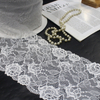 Non-Elastic Lace Trim – 15.5 Cm Width White Rose Pattern