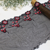 Plum Blossom Lace Trim Manufacturer – Ombre Floral Embroidered Black Tulle Lace for Dress & Lingerie