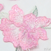 25cm Strawberry Lace Trim Manufacturer – Pink Floral Embroidered White Tulle Lace for Dress & Accessories