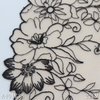Embroidered Mesh Lace Trim – Vintage Black Floral on Nude Base, 22cm Width