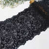 Floral Stretch Lace Trim – 20cm Elastic Lace (Black / Off White / Bleached White)