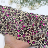 Leopard Print Stretch Lace Trim – 18cm Elastic Lace