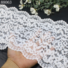 White Floral Stretch Lace Trim – 21.5cm Elastic Lace