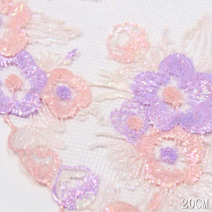 Holographic Foil Lace Trim Manufacturer – 20cm Floral Tulle Lace for Dress & Lingerie