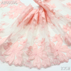 Pink Sakura Appliqu&eacute; Embroidery Tulle Lace Trim – 23cm Wide