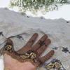 Art Deco Gold Floral & Geometric Embroidered Tulle Lace Trim – 22cm Black Mesh Lace