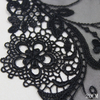20cm Embroidered Lace Trim Manufacturer – Black Tulle Lace with Water-Soluble Embroidery Edge