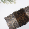 Embroidery Lace – 21 cm Width Leopard Pattern with Wavy Embroidery, Elastic