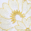 Beige Daisy Embroidered Tulle Lace Trim – 18cm Lace with Gold Center