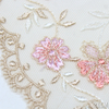 21cm Floral Lace Trim Manufacturer – Embroidered Tulle Lace with Gradient Flowers for Bridal & Dress