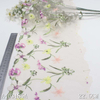 Blush Nude Mesh Floral Embroidery Lace Trim – Multicolor Flowers, 22.5cm Width