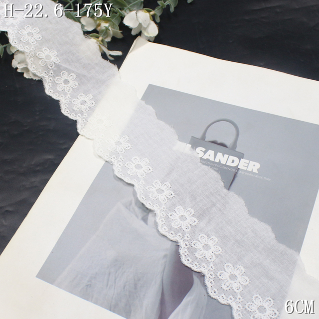 White Daisy Eyelet Cotton Lace Trim – 6cm Wide 