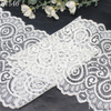 Spiral Pattern Stretch Lace Trim – 17.5cm Elastic Lace Manufacturer (White)
