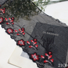 Plum Blossom Lace Trim Manufacturer – Ombre Floral Embroidered Black Tulle Lace for Dress & Lingerie