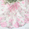 25cm Strawberry Lace Trim Manufacturer – Pink Floral Embroidered White Tulle Lace for Dress & Accessories