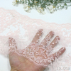 19.5cm Pink Lace Trim Manufacturer – Embroidered Tulle Lace with Eyelash Edge for Dress & Bridal