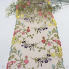 Nude Mesh Multicolor Floral Embroidery Lace Trim – 20.5cm Width